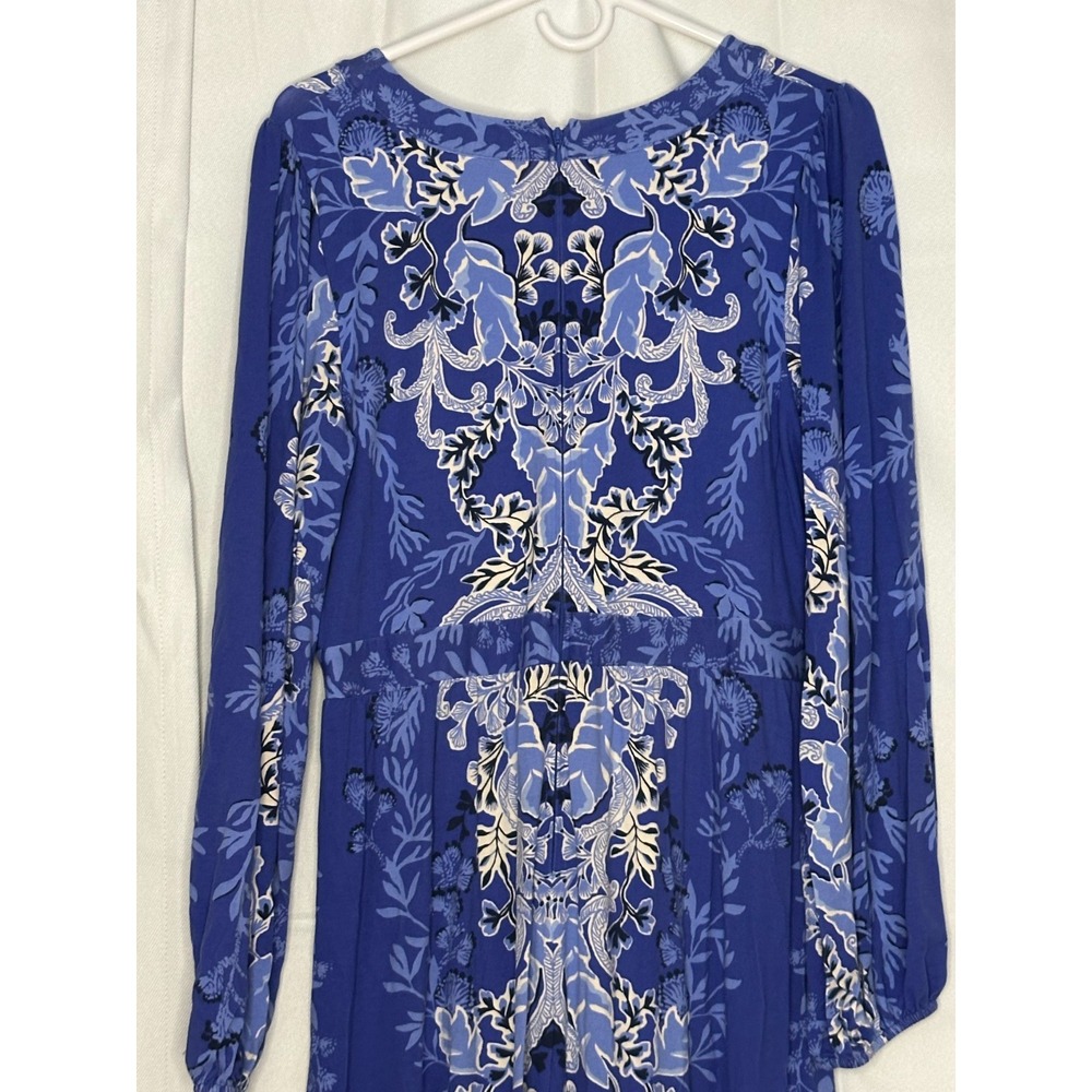Lilly Pulitzer Wexlee Long Sleeve Maxi Dress Alba Blue Baja Cove 12 - Picture 8 of 8